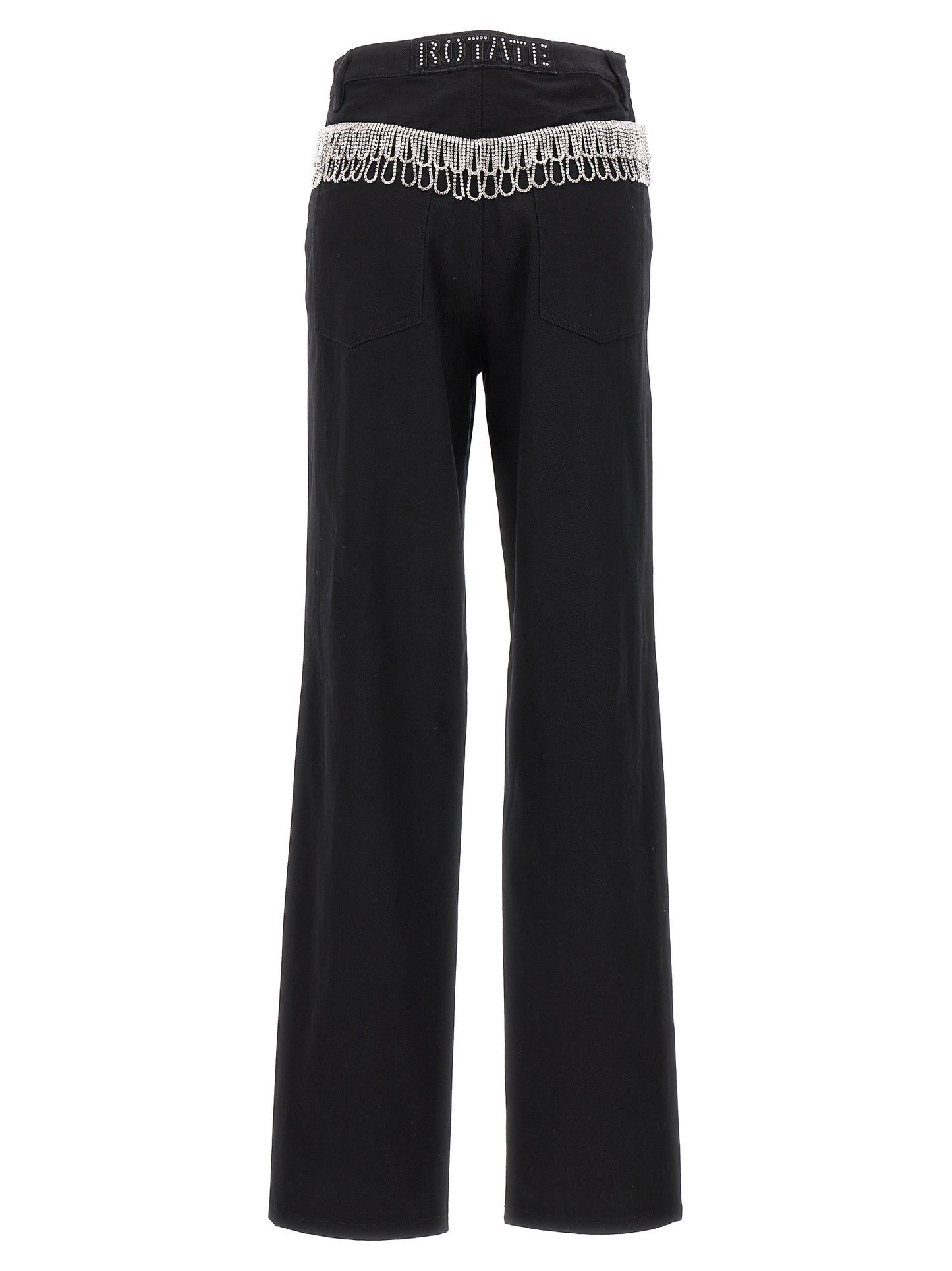 ROTATE BIRGER CHRISTENSEN Black Cotton High-Waisted Jean