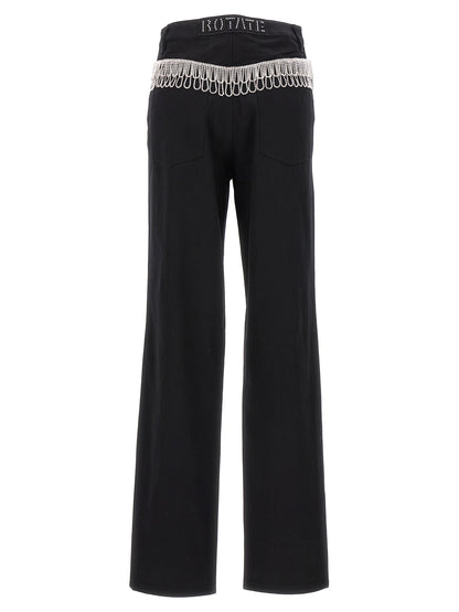 ROTATE BIRGER CHRISTENSEN Black Cotton High-Waisted Jean