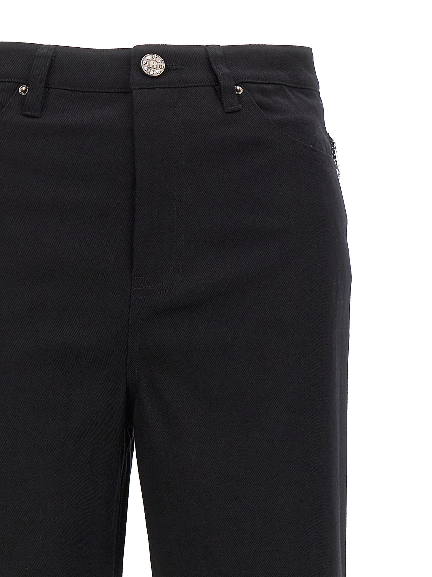ROTATE BIRGER CHRISTENSEN Black Cotton High-Waisted Jean