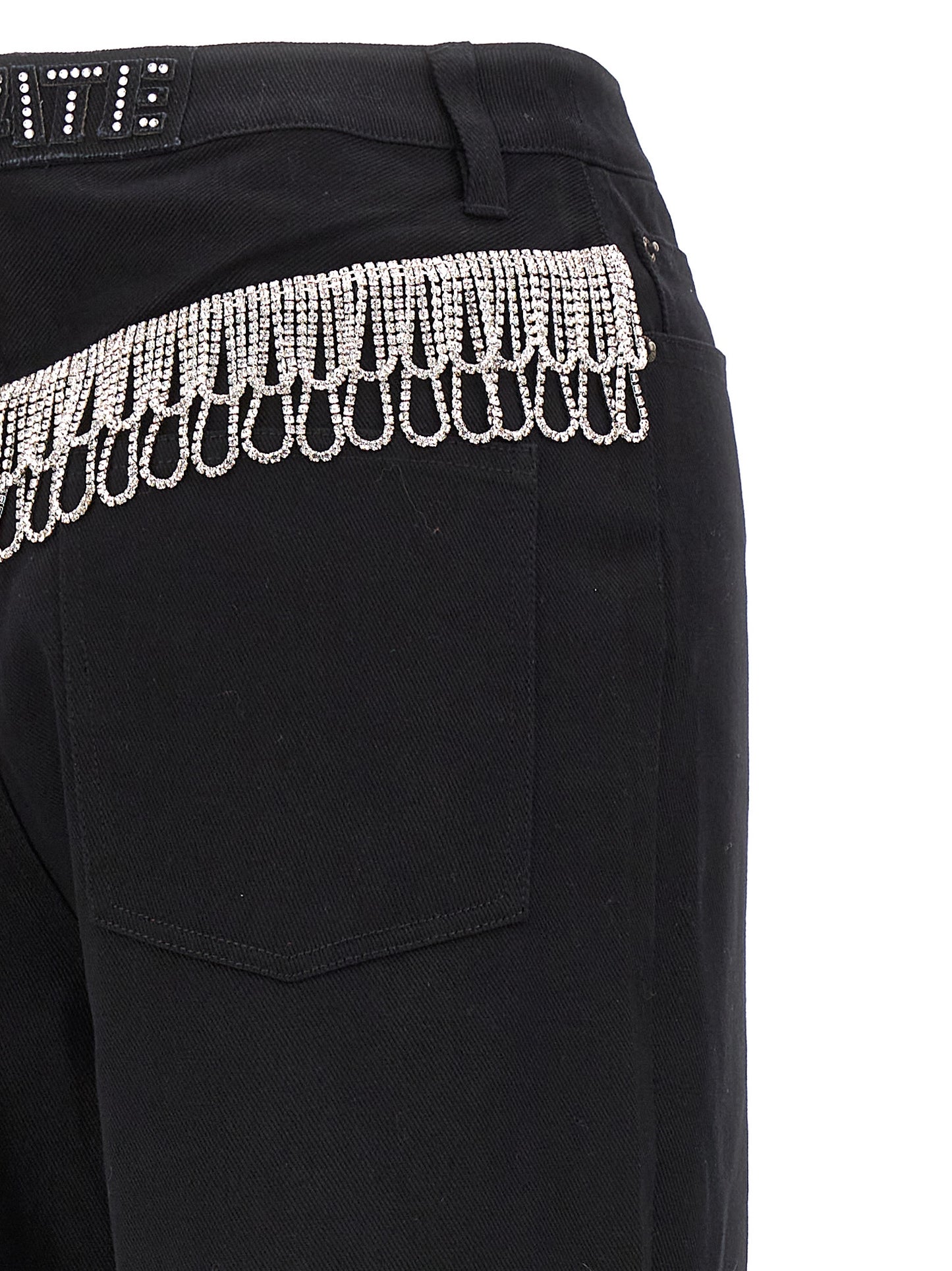 ROTATE BIRGER CHRISTENSEN Black Cotton High-Waisted Jean