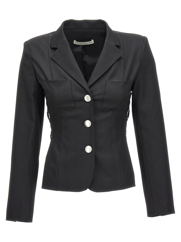 Alessandra Rich Black Wool Blazer
