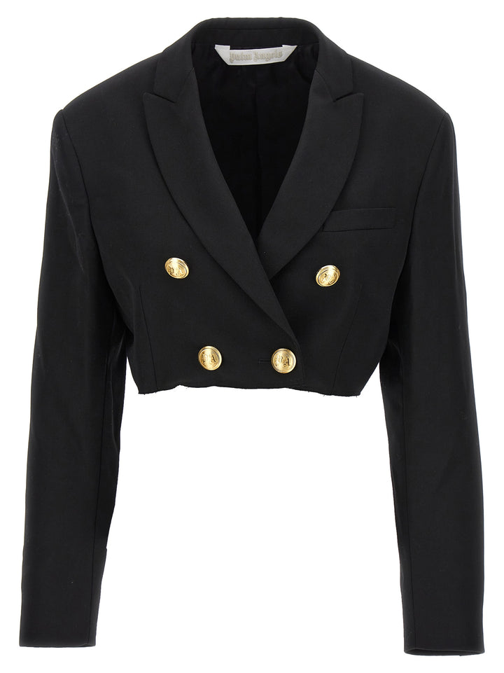 Palm Angels Black Polyester Blazer