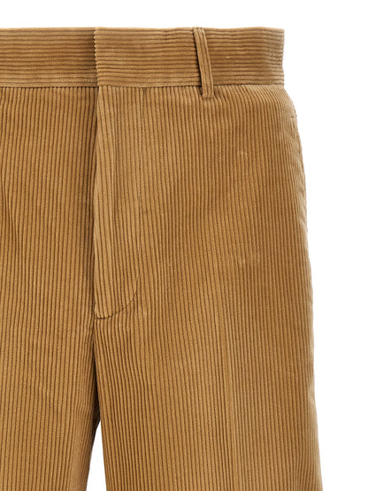 Palm Angels Beige Cotton Casual Pants