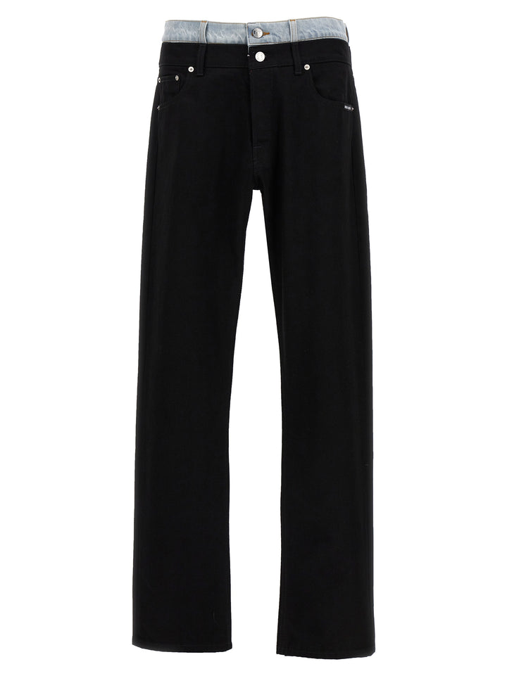 VTMNTS Black Cotton Straight-Leg Jeans