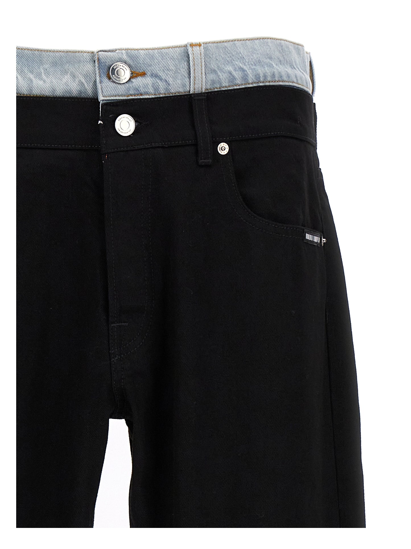 VTMNTS Black Cotton Straight-Leg Jeans