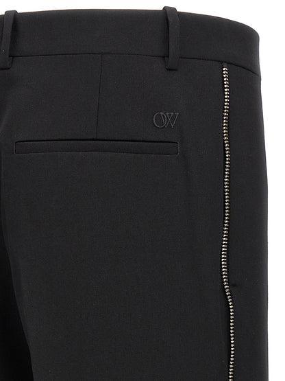 Off-White Black Virgin Wool Dress Pants