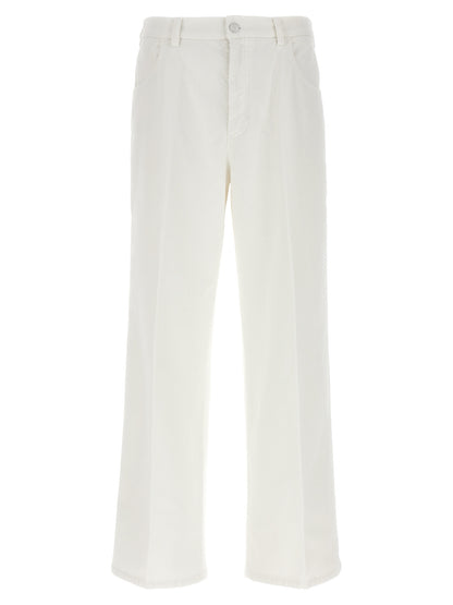 CELLAR DOOR White Cotton Casual Pants