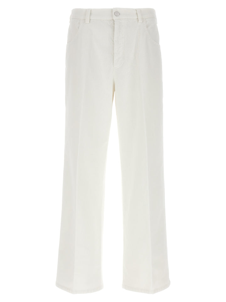 CELLAR DOOR White Cotton Casual Pants
