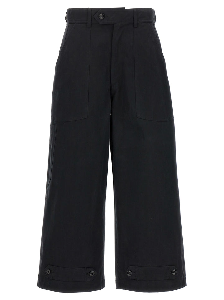 CELLAR DOOR Black Cotton Casual Pants