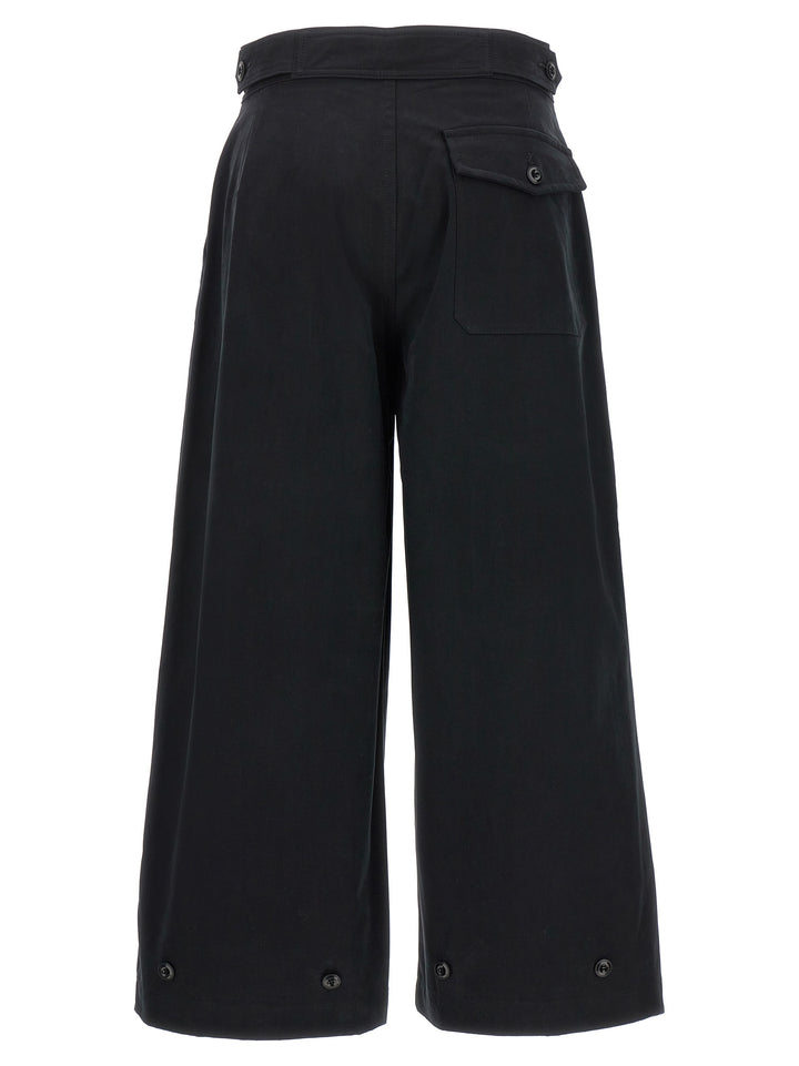 CELLAR DOOR Black Cotton Casual Pants