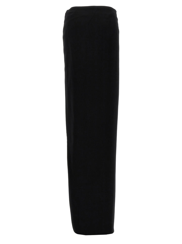 Ann Demeulemeester Black Lamb Leather Mini Skirt