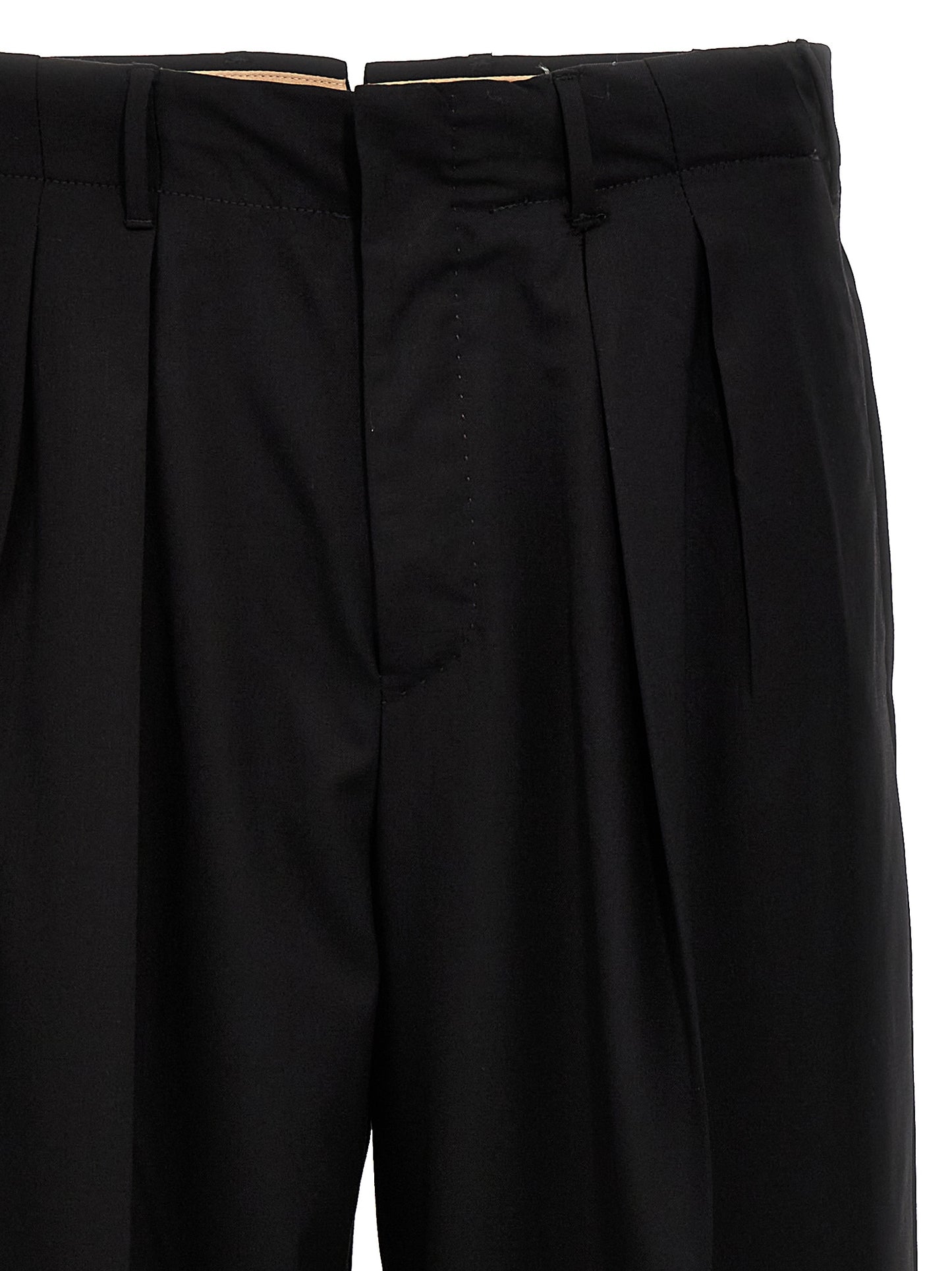 PT Torino Black Virgin Wool Dress Pants
