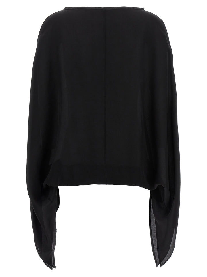 DI.LA3 PARI' Black Silk Blouse