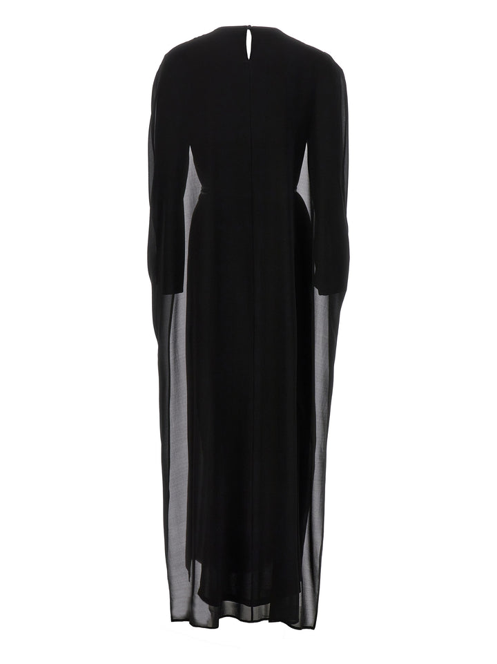 DI.LA3 PARI' Black Silk Long Dress