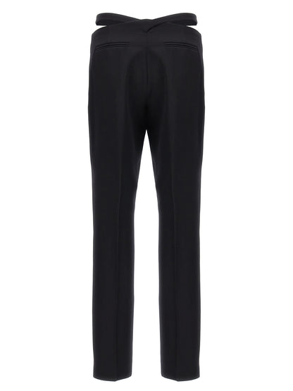 The Attico Black Virgin Wool Dress Pants