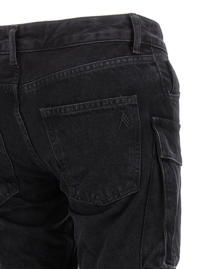 The Attico Black Cotton Cargo Pants
