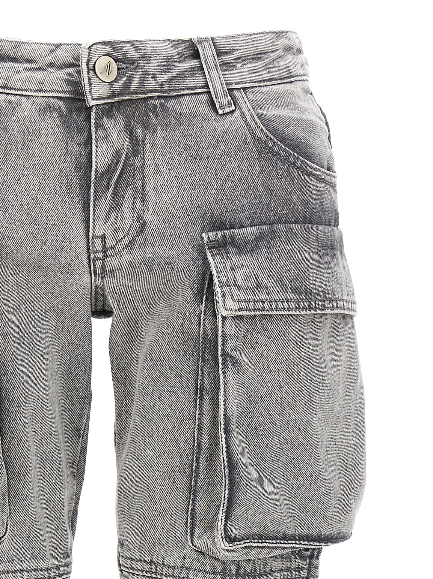 The Attico Gray Cotton Cargo Pants