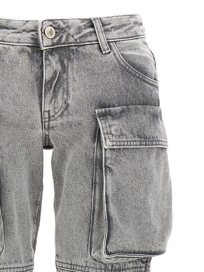 The Attico Gray Cotton Cargo Pants