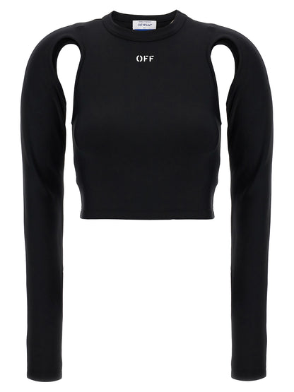 Off-White Black Polyamide Long Sleeve T-Shirt