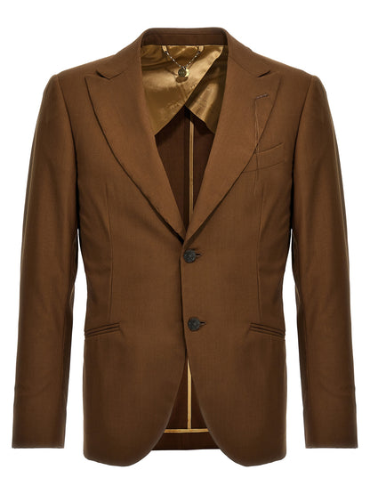 MAURIZIO MIRI Brown Wool Blazer