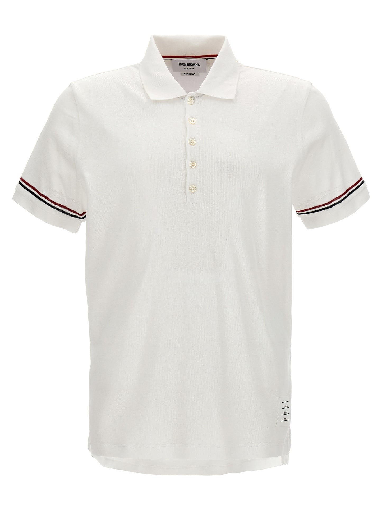 Thom Browne White Cotton Polo Shirt