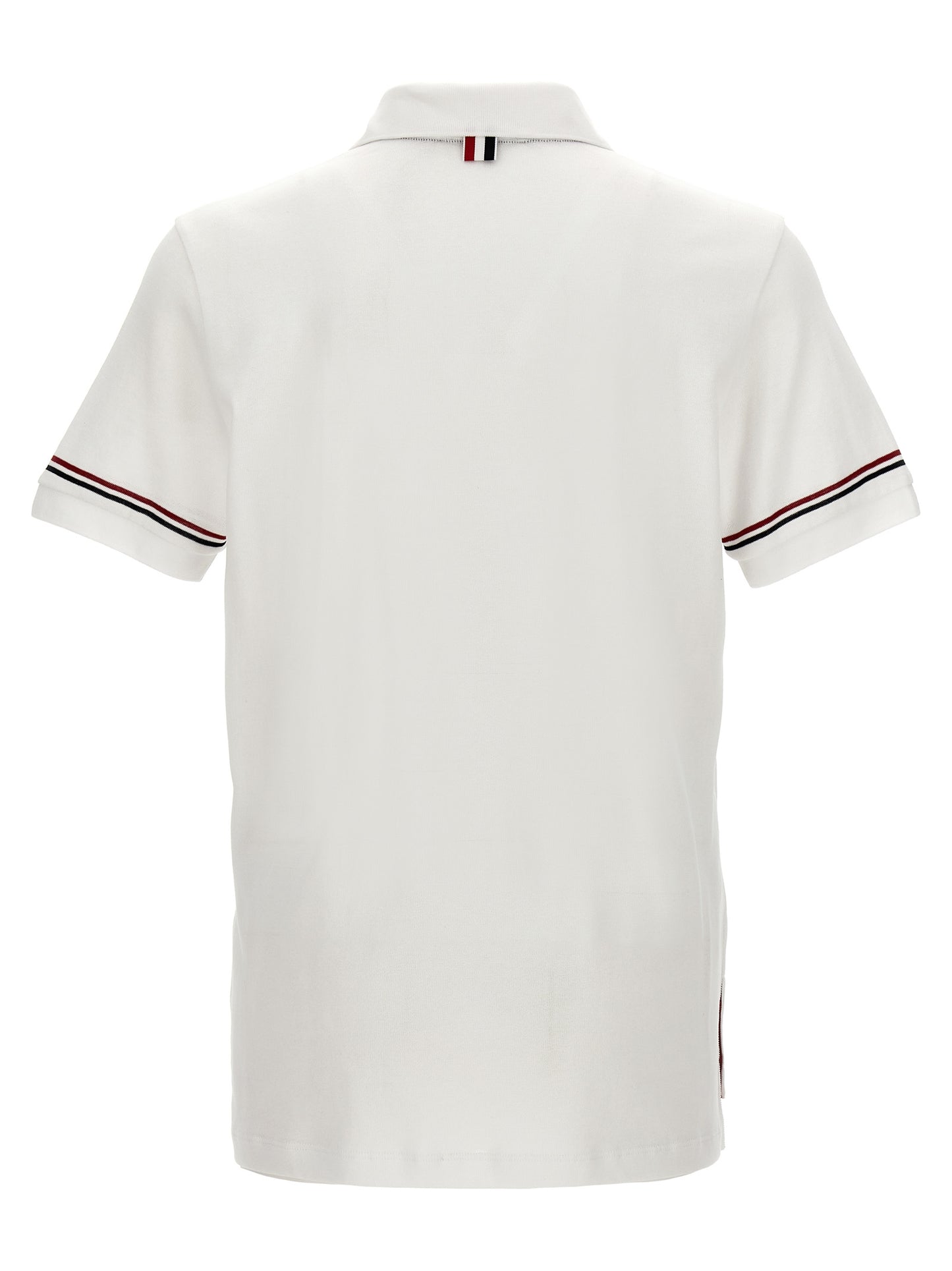 Thom Browne White Cotton Polo Shirt