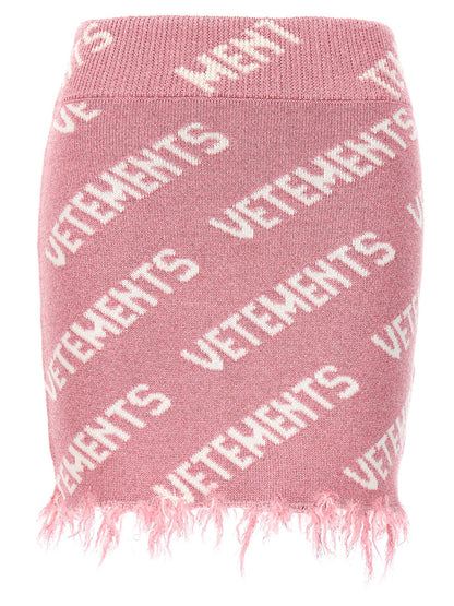 Vetements Multicolor Viscose Long Skirt