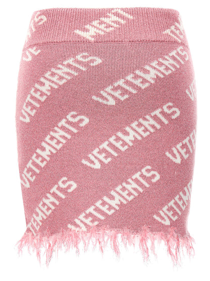 Vetements Multicolor Viscose Long Skirt