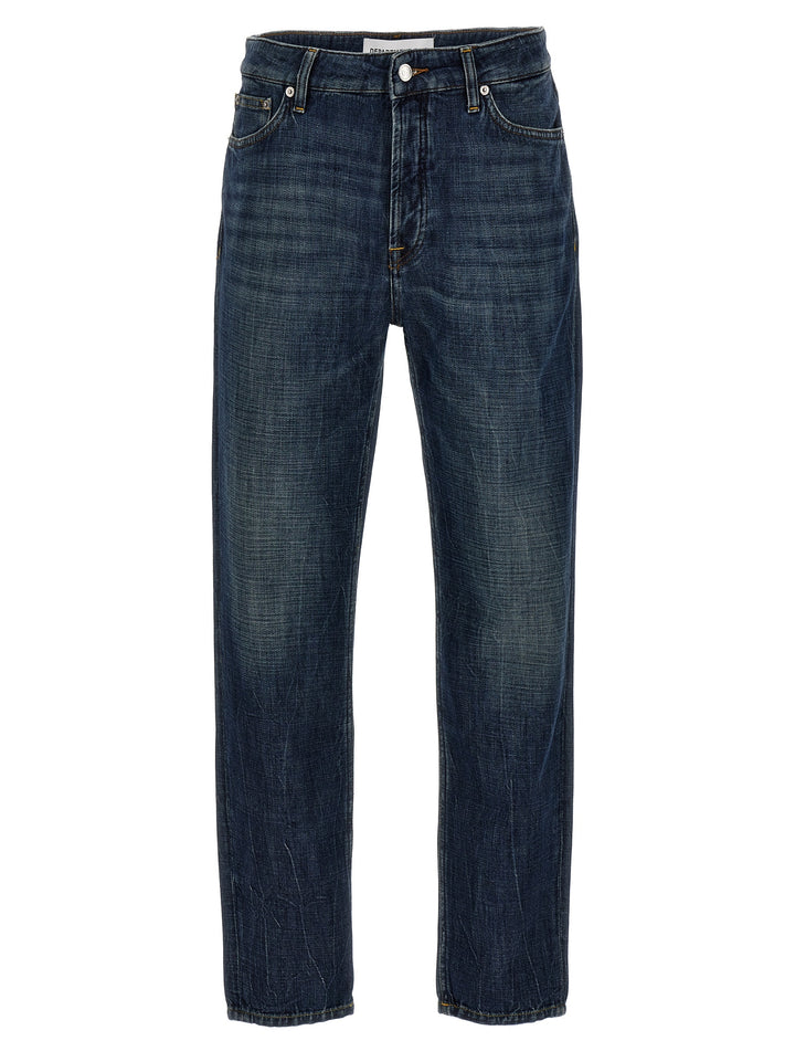 Department 5 Blue Cotton Straight-Leg Jeans