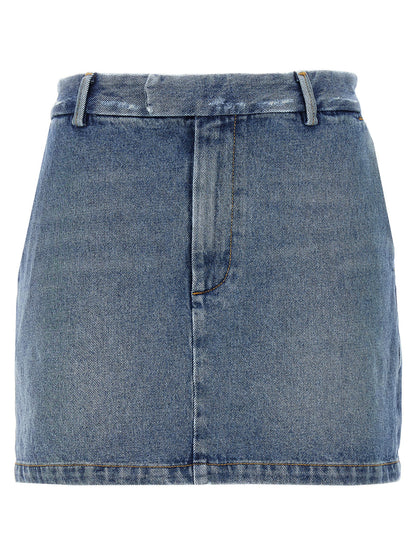 Armarium Blue Cotton Long Skirt