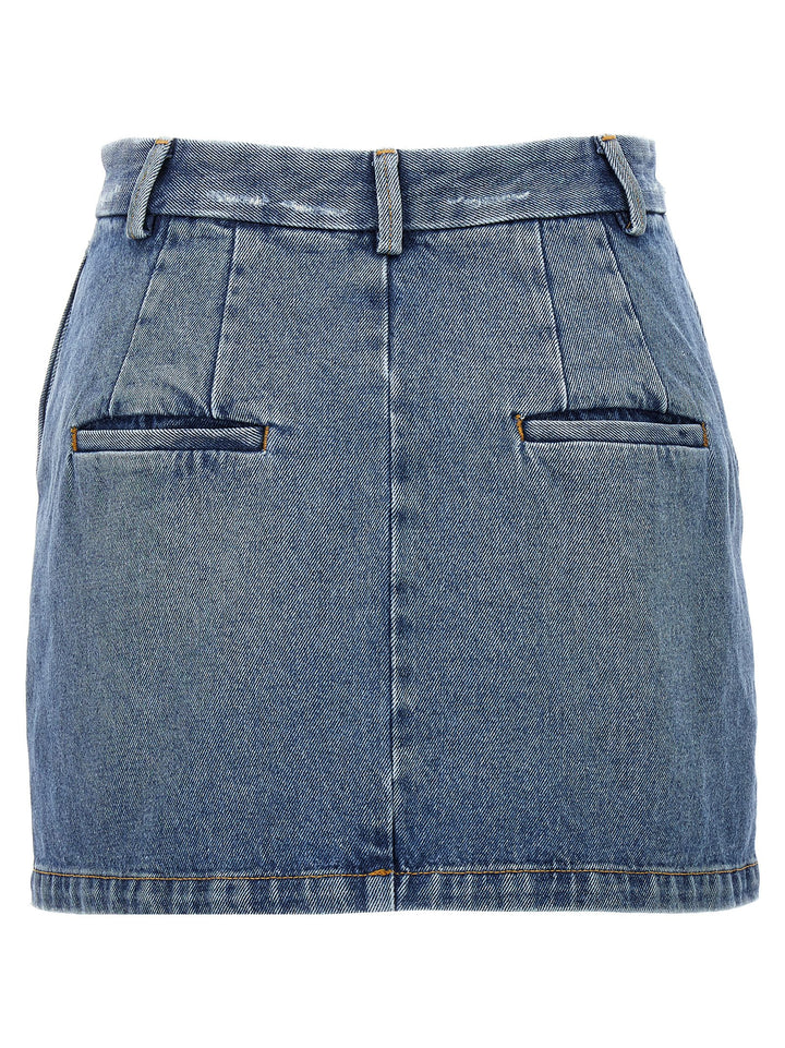 Armarium Blue Cotton Long Skirt