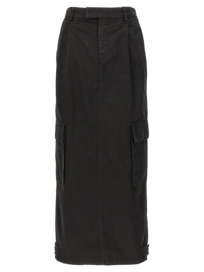 Armarium Black Cotton Mini Skirt