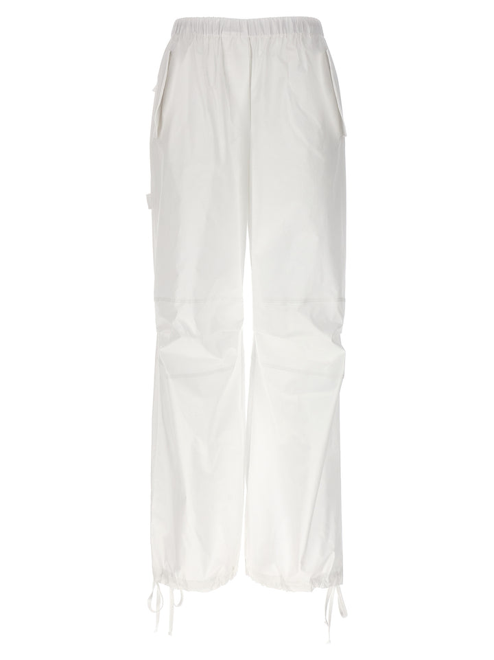 NUDE White Cotton Cargo Pants