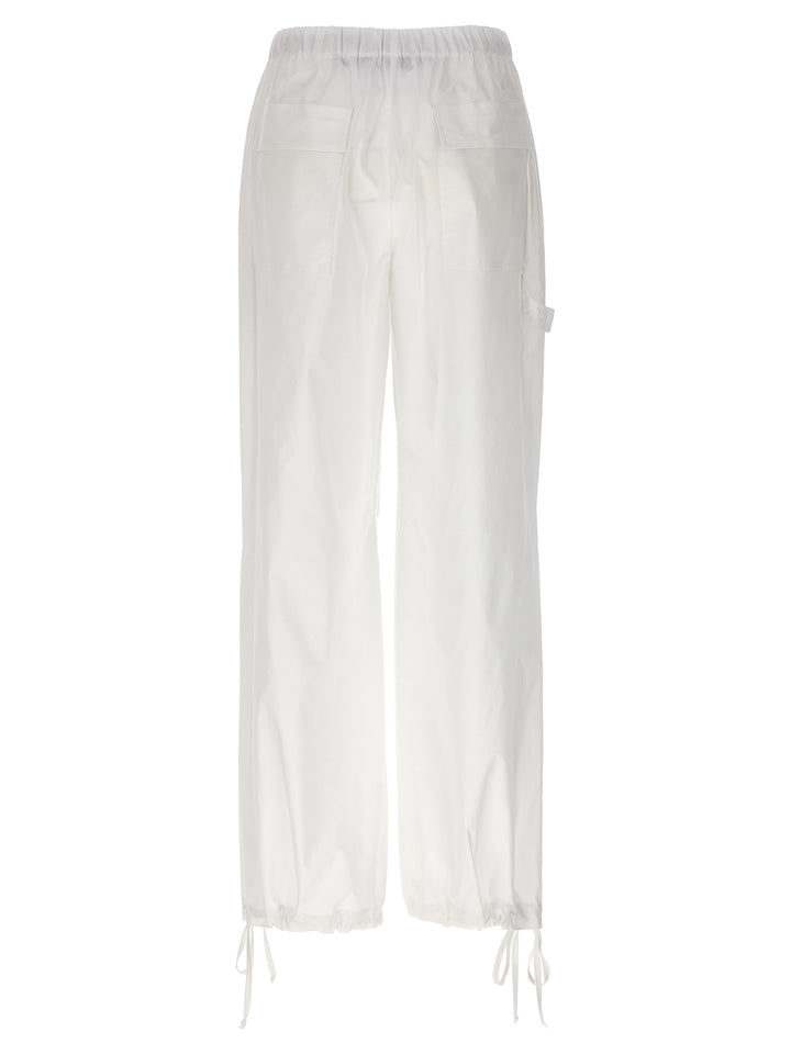 NUDE White Cotton Cargo Pants