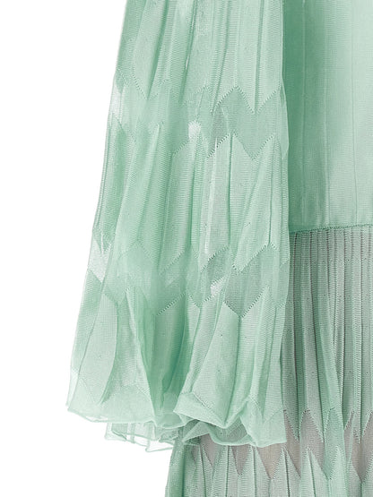 ANTONINO VALENTI Bicolor Viscose Long Dress
