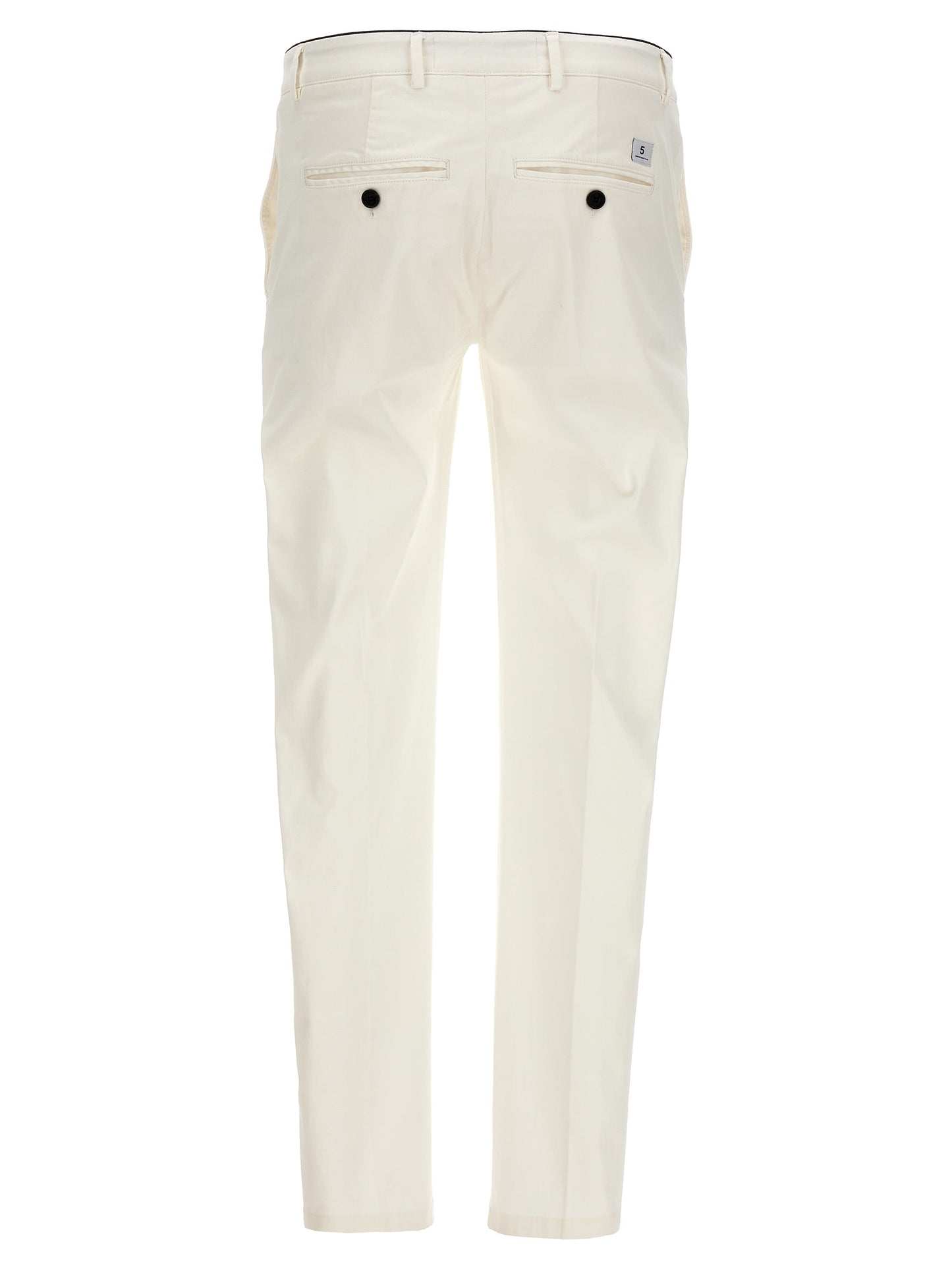 Department 5 White Cotton Casual Pants