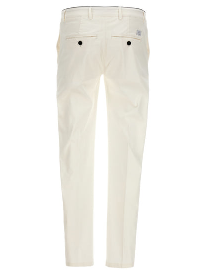 Department 5 White Cotton Casual Pants