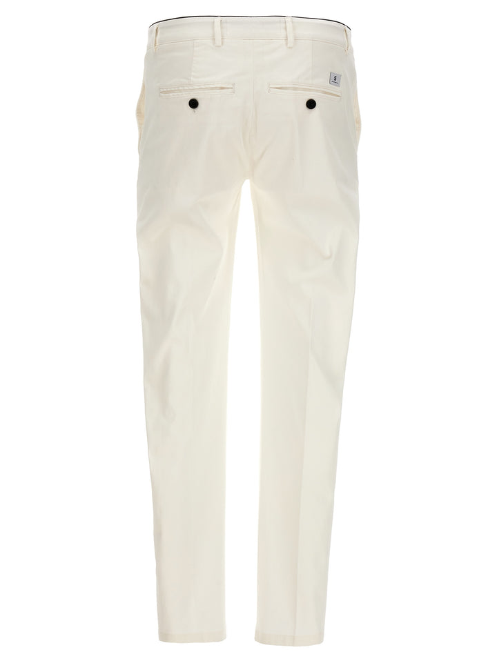 Department 5 White Cotton Casual Pants