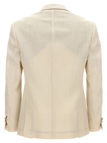 MAURIZIO MIRI White Silk Blazer
