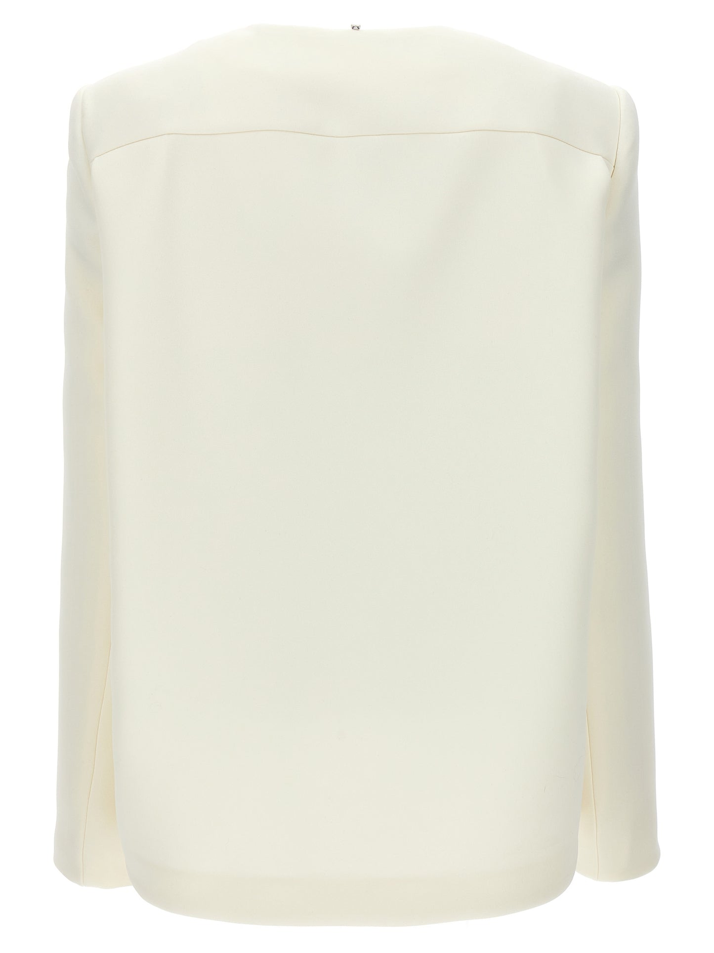 Sportmax White Polyester Full-Length Jacket