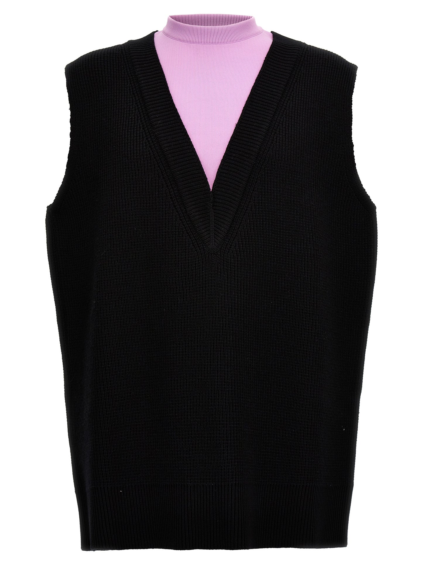 Jil Sander Multicolor Wool Sleeveles Sweater