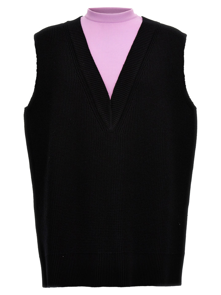Jil Sander Multicolor Wool Sleeveles Sweater