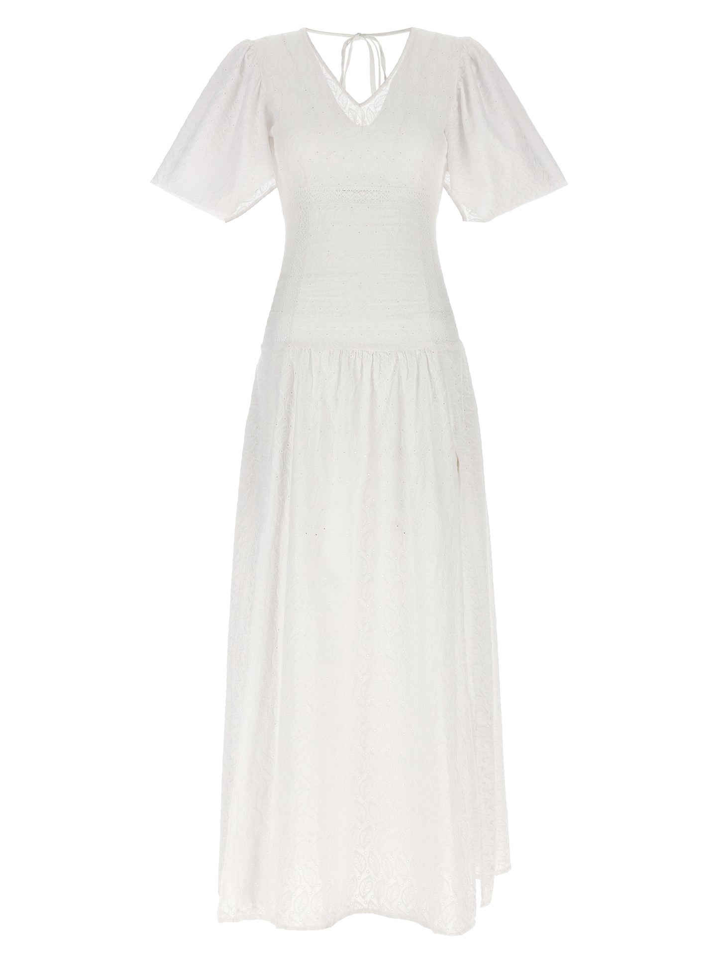 LE TWINS White Cotton Long Dress