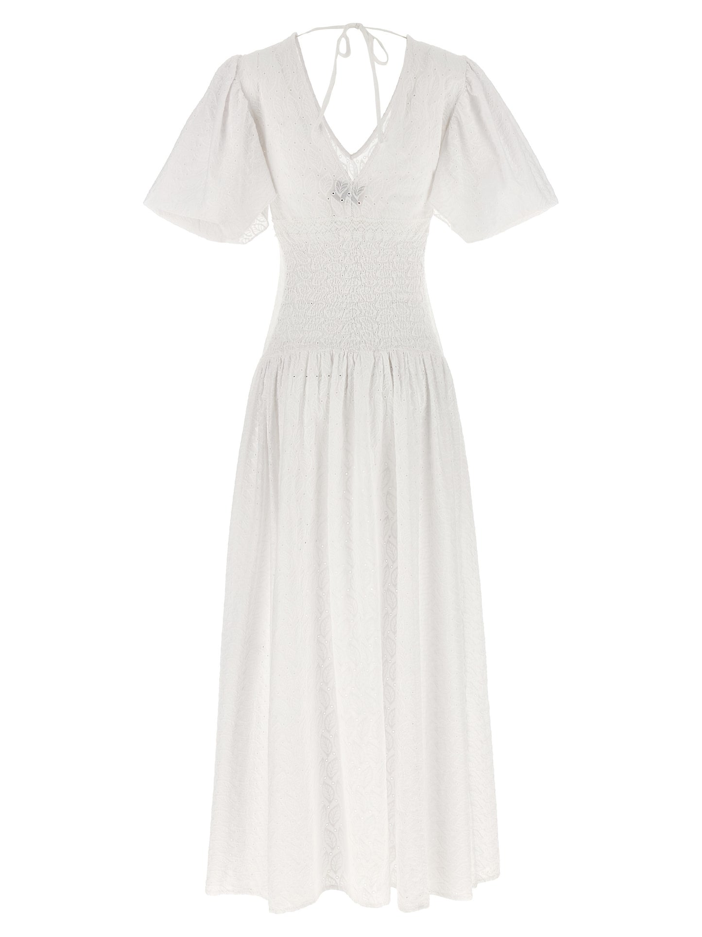 LE TWINS White Cotton Long Dress