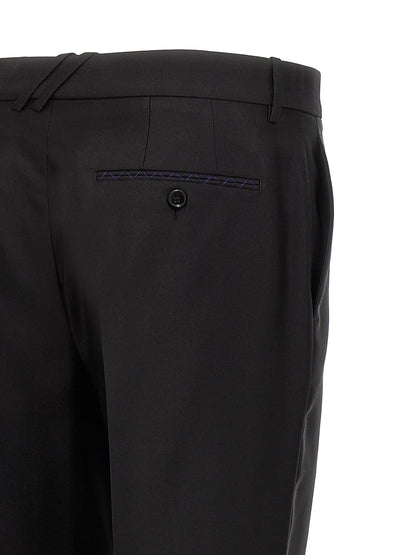 Burberry Black Virgin Wool Dress Pants