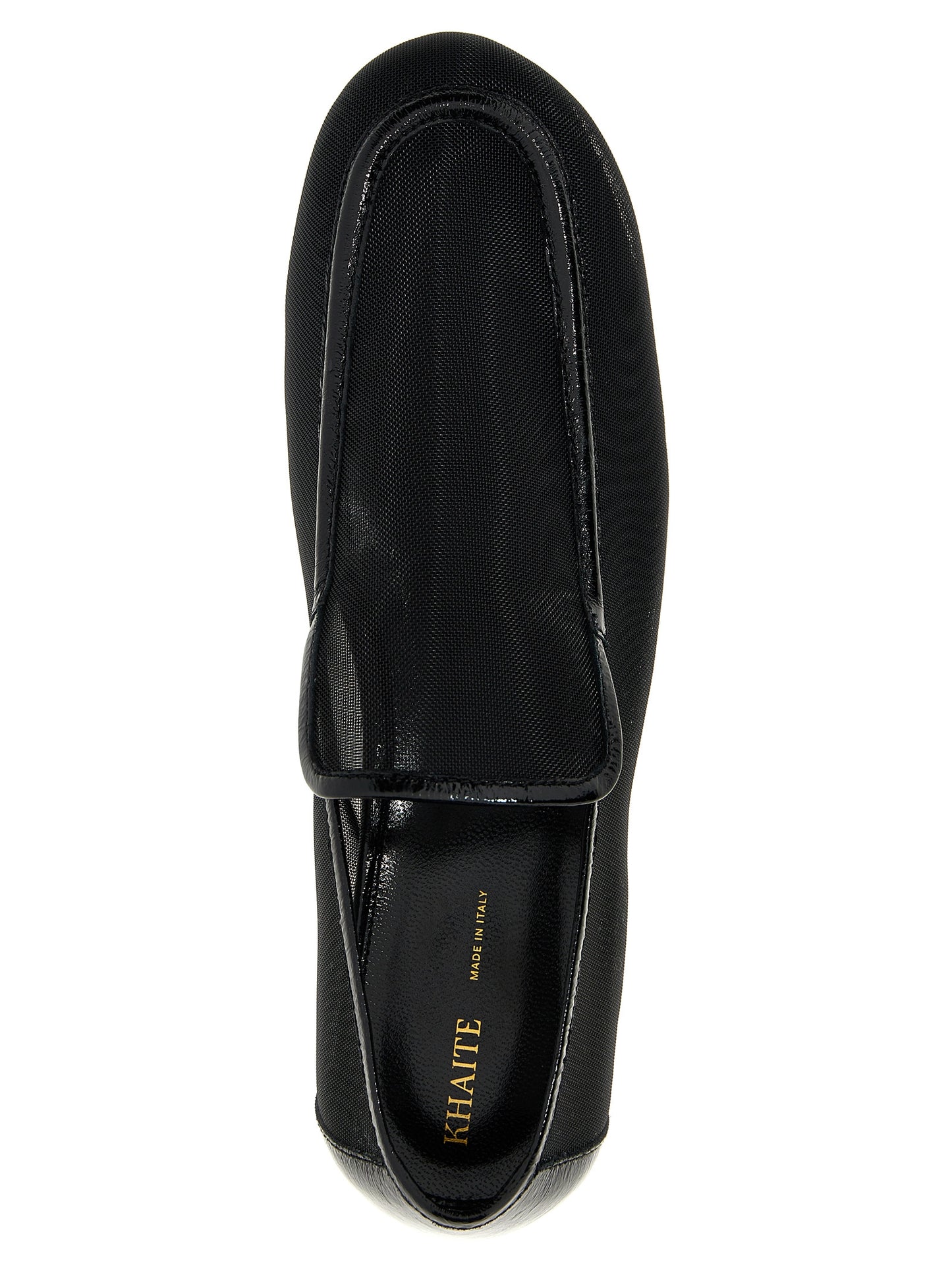 Khaite Black Polyamide Slip-On Loafers