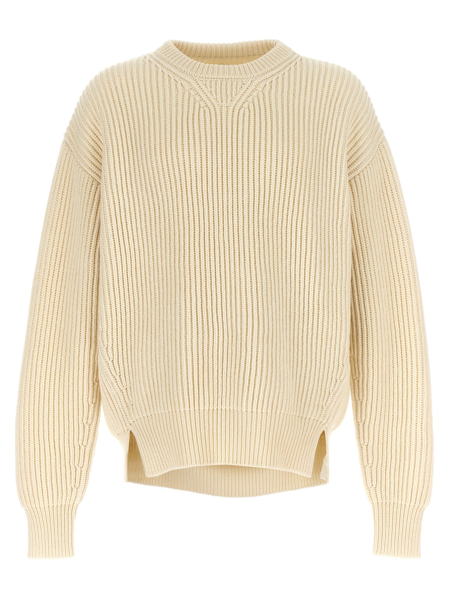 Jil Sander White Wool Cardigan