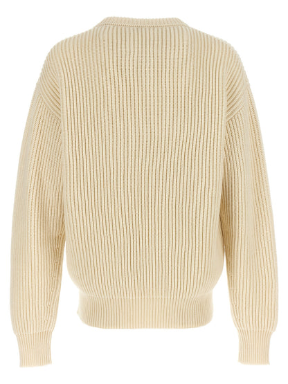 Jil Sander White Wool Cardigan