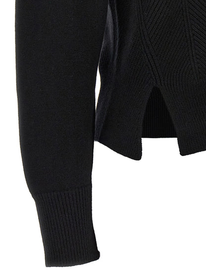 Alexander McQueen Black Wool Cardigan