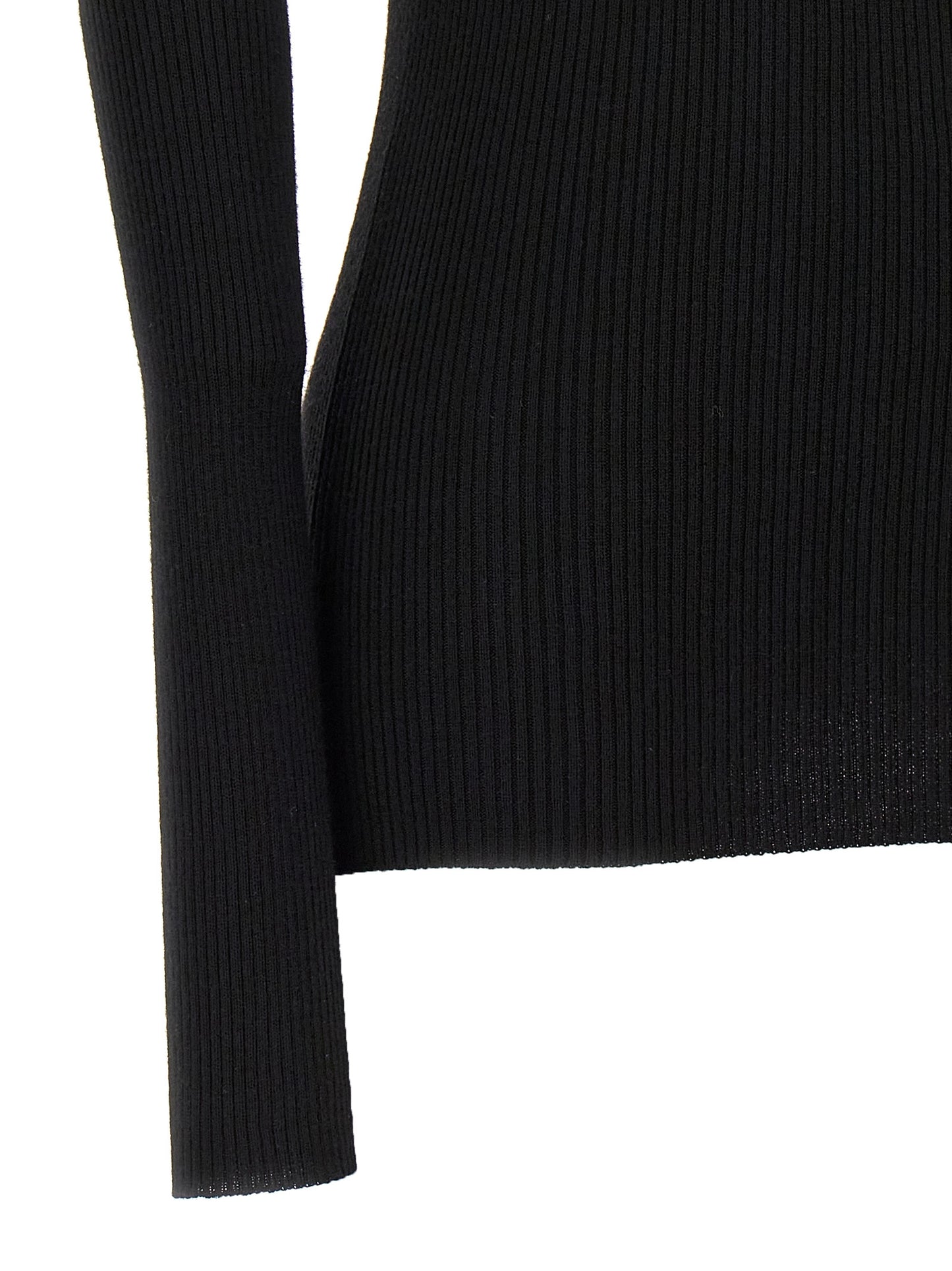 Rick Owens Black Wool Cardigan